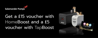 Claim a £5 or £15 Love2shop gift card when purchasing a Salamander HomeBoost or TapBoost