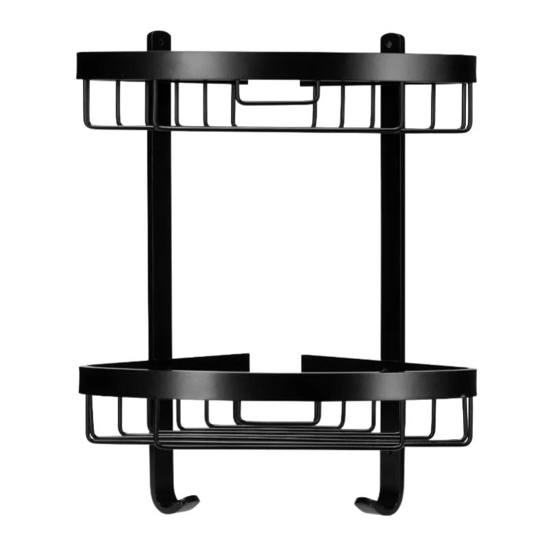 Croydex Large Two Tier Corner Basket - Matte Black | Croydex QM772821 ...