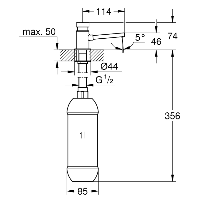 Grohe Soap Dispenser - Chrome | Grohe 36194000 | National Shower Spares