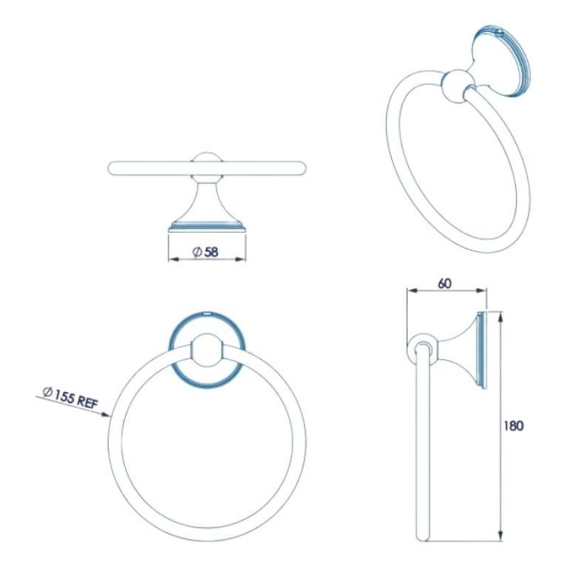 Croydex Westminster Towel Ring - Chrome | Croydex QM201541 | National ...