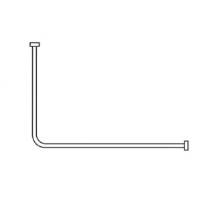 AKW L Shaped Curtain Rail - 1500mm x 1200mm (24126) - main image 1