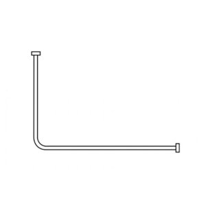 AKW L shaped Curtain Rail - 1800 x 820mm | AKW 24039 | National Shower ...