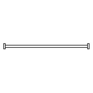 AKW Straight Curtain Rail Includes Fittings - 1900mm (24018) - main image 1