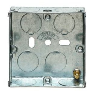 Appleby 1 Gang Flush Metal Back Box - 25mm (SB655) - main image 1