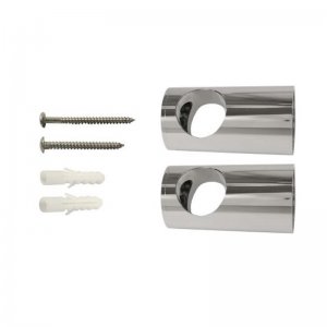 Aqualisa 25mm adjustable rail ends including fixings - chrome (910891) - main image 1