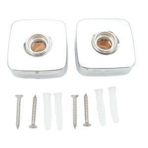 Bar valve fixing kit with square shrouds - chrome (SFKSQ) - main image 1