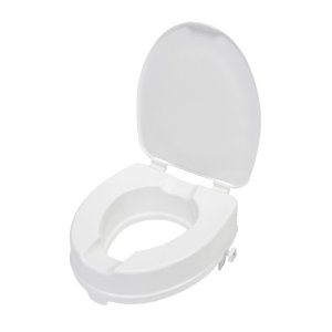 Croydex Carragh Raised Toilet Seat With Lid - White (WL411022H) - main image 1