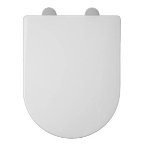 Croydex Hilier Stick 'N' Lock D-Shaped Toilet Seat - White (WL112322H) - main image 1