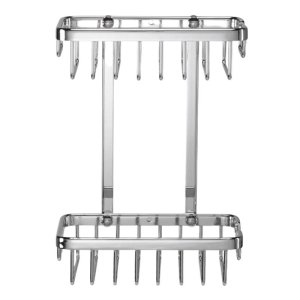 Croydex Slimline Aluminium Two Tier Basket - Chrome (QM786041) - main image 1