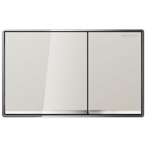 Geberit Omega60 Dual Flush Plate - Sand Grey / Chrome (115.081.JL.1) - main image 1