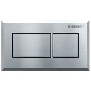 Geberit Pneumatic Dual Flush Plate - Square Design - Brushed Chrome (116.051.GH.1) - main image 1