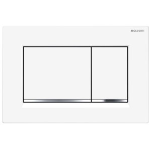 Geberit Sigma30 Dual Flush Plate - Matt White / Chrome (115.883.JT.1) - main image 1