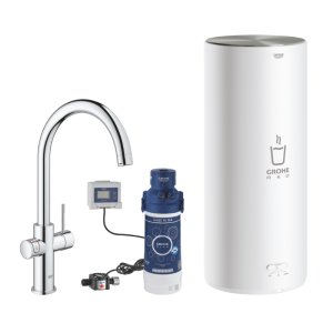 Grohe Red Duo Kitchen Tap and Large Size Boiler - C Spout - Chrome (30328001) - main image 1