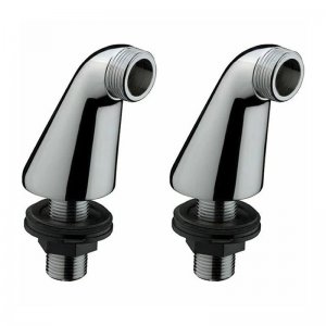 Hansgrohe pillar unions 180 mm hole - chrome (pair) (07002300) - main image 1