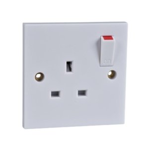 Schneider 13A 1 Gang Switch Socket - White (GSKTSW1G) - main image 1