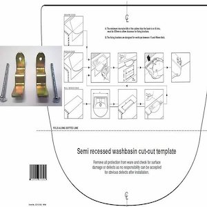 Twyford Refresh basin fixing kit (SR9605XX) - main image 1