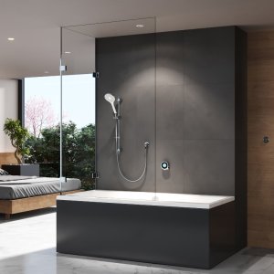 Aqualisa Optic Q Smart Shower Concealed with Adj Head and Bath Fill - Gravity Pumped (OPQ.A2.BV.DVBTX.23) - main image 2