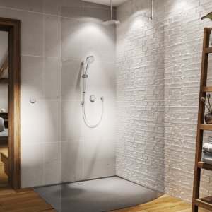 Aqualisa Unity Q Smart Shower Concealed with Adj and Ceiling Fixed Head - HP/Combi (UTQ.A1.BV.DVFC.23) - main image 2