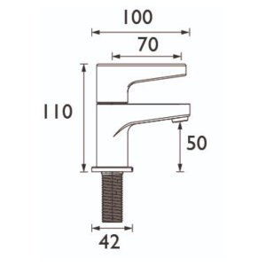 Bristan Design Utility Lever Basin Taps - Chrome (DUL 1/2 C) - main image 2