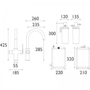 Bristan Gallery Rapid 4in1 Instant Boiling Water Tap - Chrome (GLL RAPSNK4 SF C) - main image 2