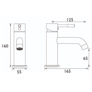 Bristan Mila Basin Monobloc Basin Mixer Tap And Waste - Chrome (MI BAS C) - main image 2