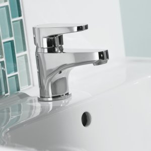 Bristan Quest Basin Mixer Tap With Clicker Waste - Chrome (QST BAS C) - main image 2