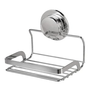 Croydex Stick 'N' Lock Soap Basket - Chrome (QM293841) - main image 2