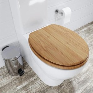 Croydex Tramonti Flexi-Fix Wood Toilet Seat - Oak Effect (WL610576H) - main image 2