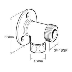 Deva Bar Mixer Exposed Elbows - Chrome (SPE04) - main image 2