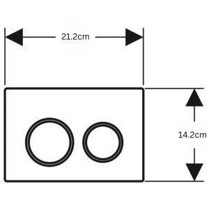 Geberit Omega20 Dual Flush Plate - White / Chrome (115.085.JT.1) - main image 2