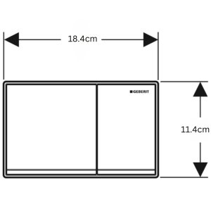 Geberit Omega60 Dual Flush Plate - Sand Grey / Chrome (115.081.JL.1) - main image 2