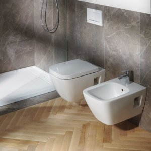 Geberit Sigma30 Dual Flush Plate - Matt White / Chrome (115.883.JT.1) - main image 2