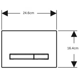 Geberit Sigma50 Dual Flush Plate - Chrome / Lava (115.788.JK.2) - main image 2