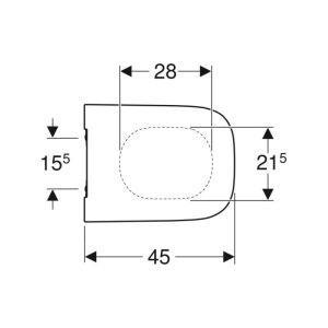 Geberit Smyle Square Toilet Seat - Sandwich shape - White (500.239.01.1) - main image 2