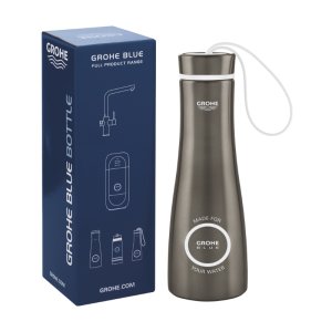 Grohe Blue Thermo Drinking Bottle - Brushed Hard Graphite (40848AL0) - main image 2