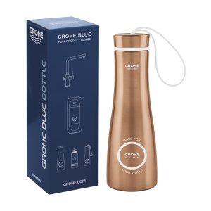 Grohe Blue Thermo Drinking Bottle - Brushed Warm Sunset (40848DL0) - main image 2