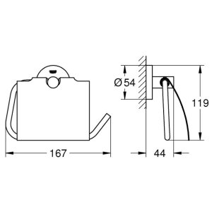 Grohe Essentials Toilet Roll Holder - Chrome (40367001) - main image 2