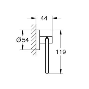 Grohe Essentials Toilet Roll Holder - Cool Sunrise (40689GL1) - main image 2