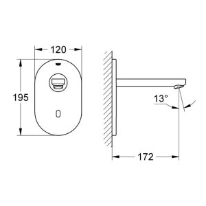 Grohe Euroeco Cosmopolitan E Bluetooth Infra-red Electronic Basin Tap - Chrome (36410000) - main image 2