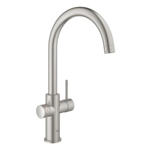 Grohe Red Duo Kitchen Tap and Medium Size Boiler - C Spout - Supersteel (30058DC1) - main image 2