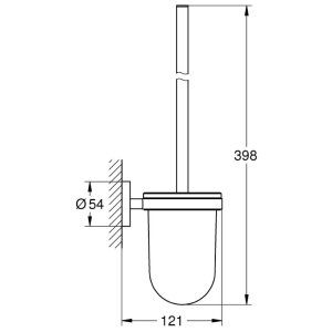 Grohe Start Toilet Brush Set - Chrome (41185000) - main image 2