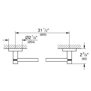 Grohe Start Towel Rail 800mm - Chrome (41187000) - main image 2