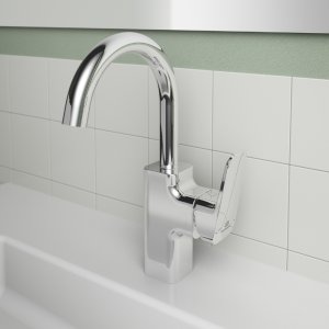 Ideal Standard Ceraplan single lever high spout basin mixer (BD245AA) - main image 2