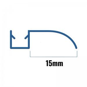 Inventive Creations Arch Bottom Drip Seal - 4-6mm Glass - 15mm- 1200mm Long (6ARDR 1200) - main image 2