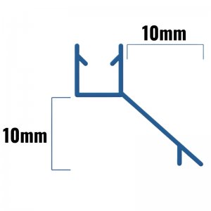 Inventive Creations Drip Ledge Seal - 4-6mm Glass - 10mm - 1200mm Long (6DL 1200) - main image 2