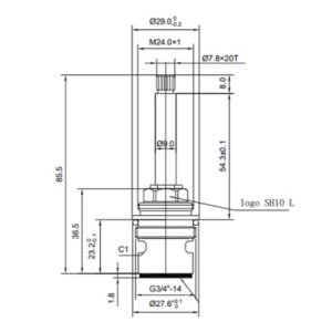 Inventive Creations Left Hand Opening Flow Cartridge - 3/4" (SH10L) - main image 2