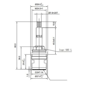 Inventive Creations Left Hand Opening Flow Cartridge - 3/4" (SH5L) - main image 2