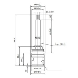 Inventive Creations Left Hand Opening Flow Cartridge - 3/4" (SH8L) - main image 2