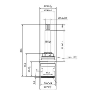 Inventive Creations Left Hand Opening Flow Cartridge - 3/4" (SH9L) - main image 2