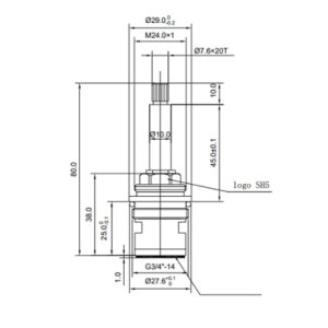 Inventive Creations Right Hand Opening Flow Cartridge - 3/4" (SH5R) - main image 2